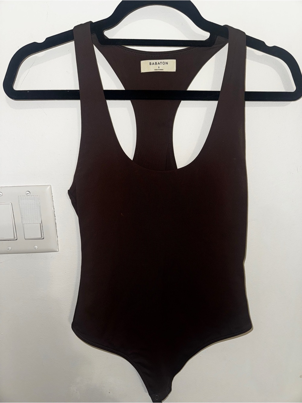 Babaton Chocolate Brown Racerback Bodysuit